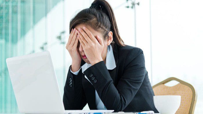 female attorney feeling overwhelmed