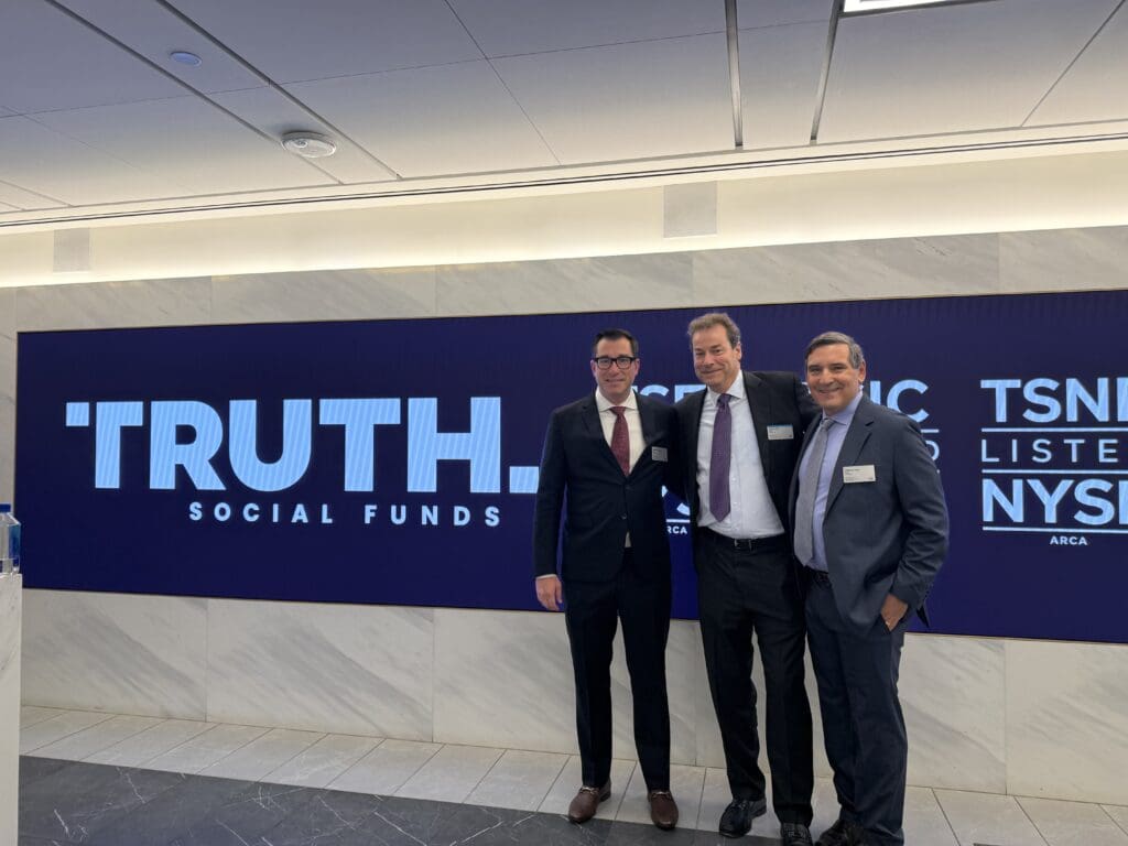 John Lively, Stephen King and Bobby Rhatigan with Yorkville for ETF NYSE event